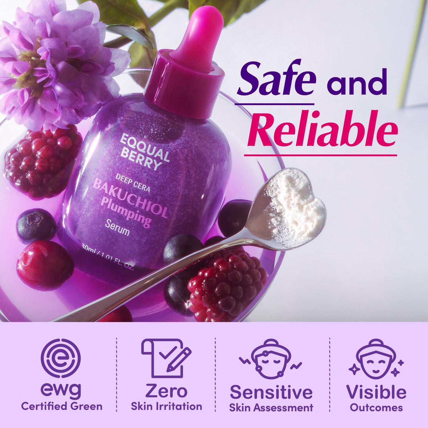 EQQUALBERRY Bakuchiol Plumping Serum (30ml)