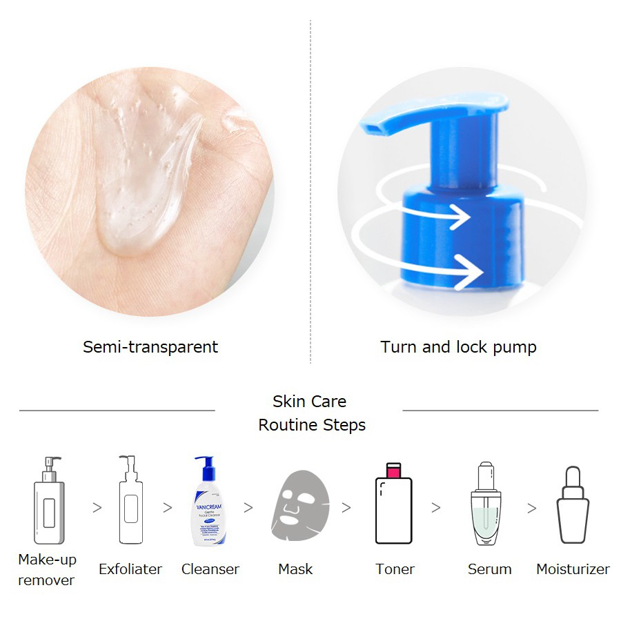 Vanicream Gentle Facial Cleanser For Sensitive Skin, Fragrance Free (237ml)