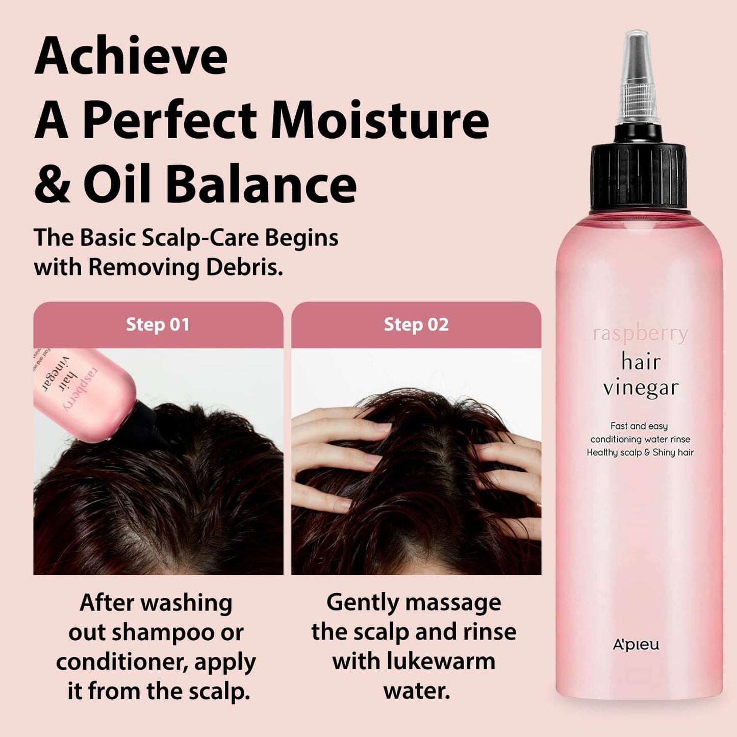 A’PIEU Raspberry Hair Vinegar (200ml)