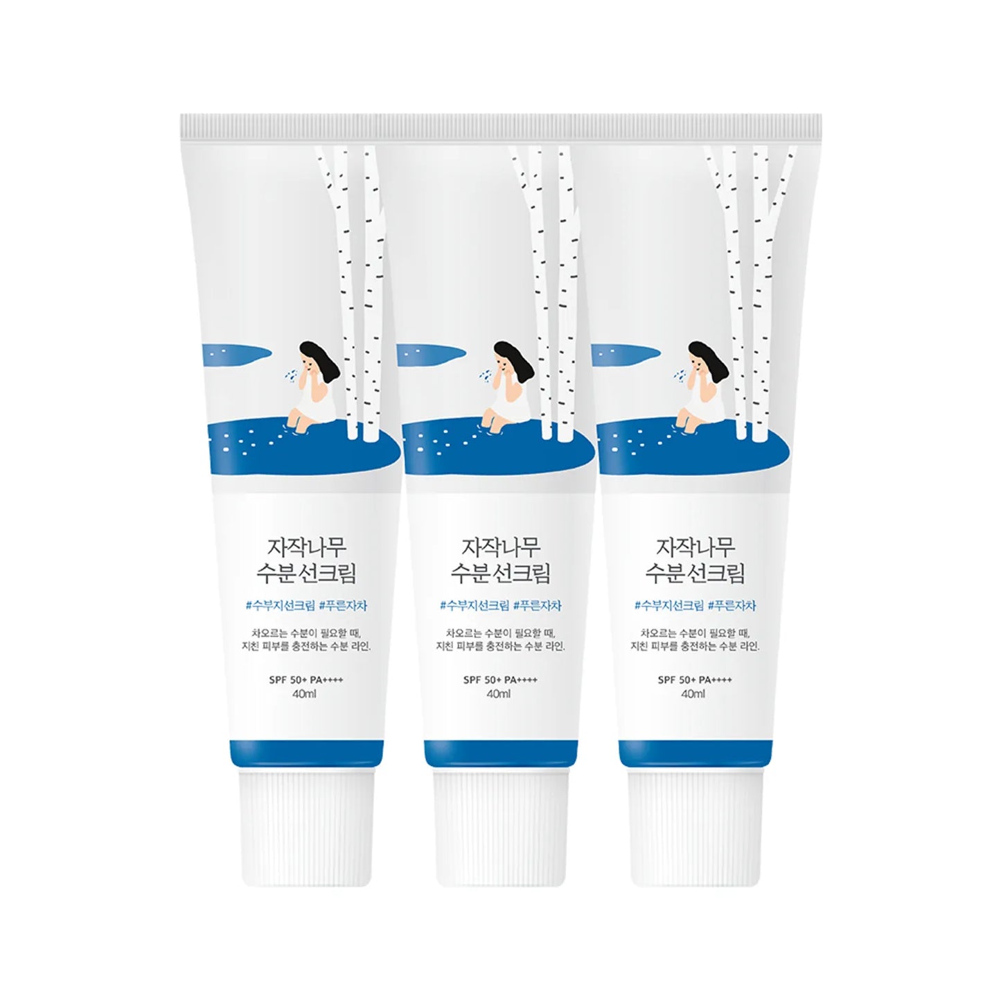 Round Lab Birch Juice Moisturizing Sun Cream Set Triple (40g*3)