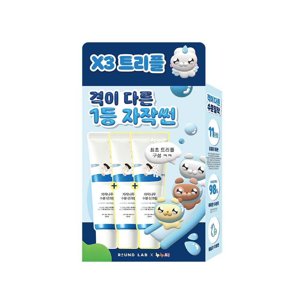 Round Lab Birch Juice Moisturizing Sun Cream Set Triple (40g*3)