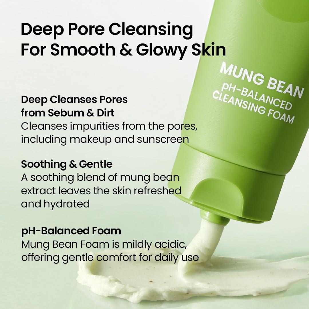 beplain Mung Bean Ph-balanced Cleansing Foam (80ml)
