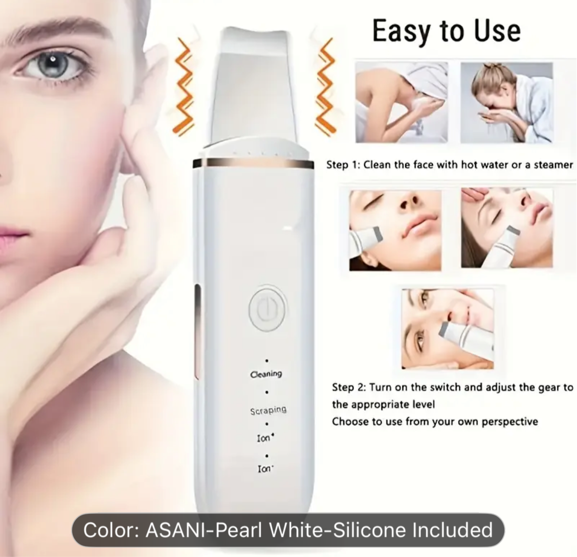 Facial Cleansing Device with Ionic Technology