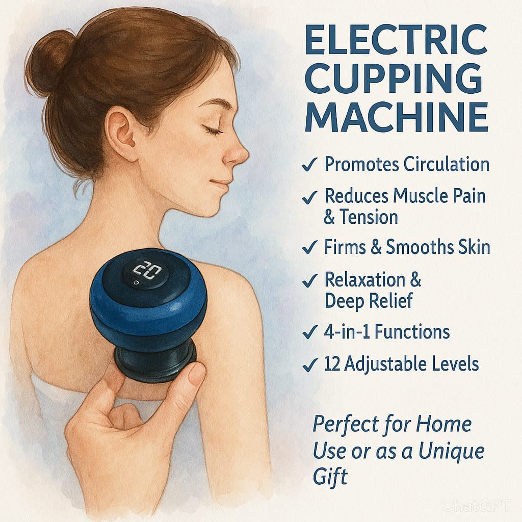 Electric Cupping Set, Smart Dynamic Cupping Machine Cupping Device Cellulite Massager 4in 1
