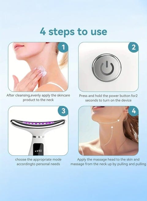 7-Color LED Facial Massager - 4-in-1 USB