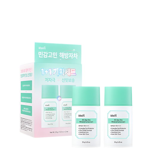 Dear, Klairs  All-day Airy Mineral Sunscreen Set (2*35g)