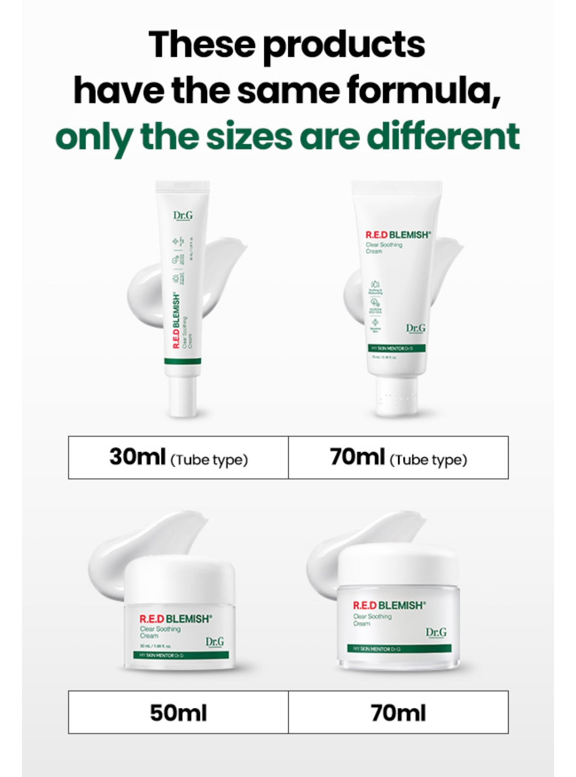 Dr.G R.E.D Blemish Clear Soothing Cream Tube (70ml)