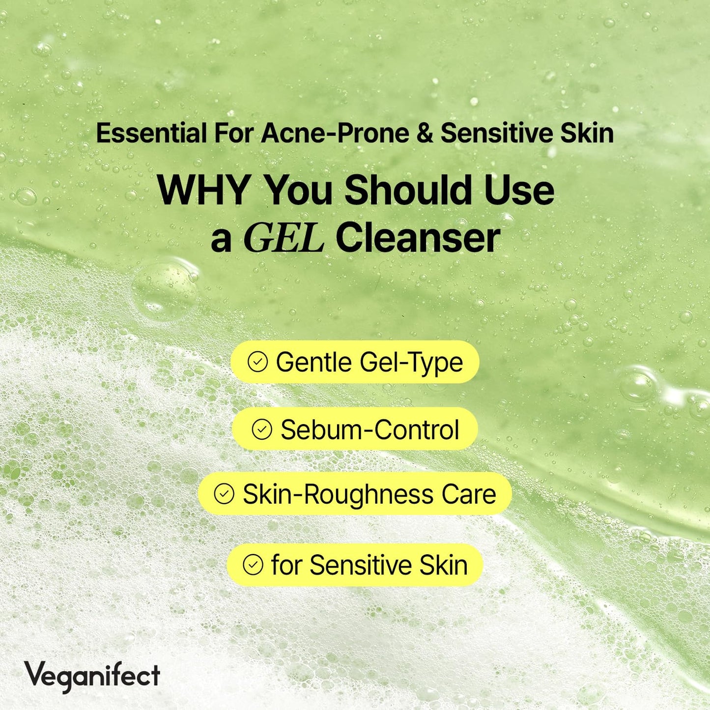 Veganifect Clean and Glow Green Barley Gel Cleanser (205ml)