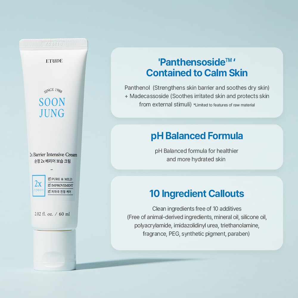ETUDE SoonJung 2x Barrier Intensive Cream (60ml)