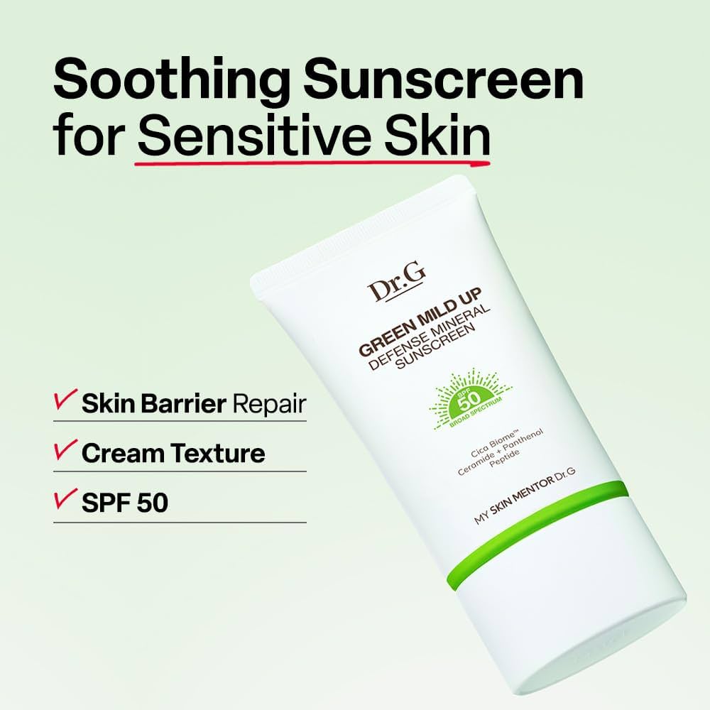 Dr.G Green Mild Up DefenseMineral Sunscreen (50ml)