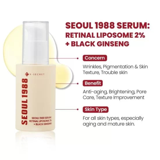 KSECRET Retinal Liposome 2% + Black Ginseng (30ml)