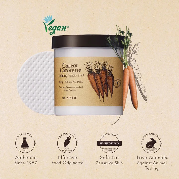 Skinfood Carrot Carotene Calming Water Pad (60ea)