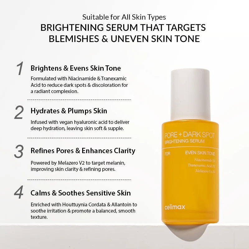 Celimax Pore + Dark Spot Brightening Serum (30ml)