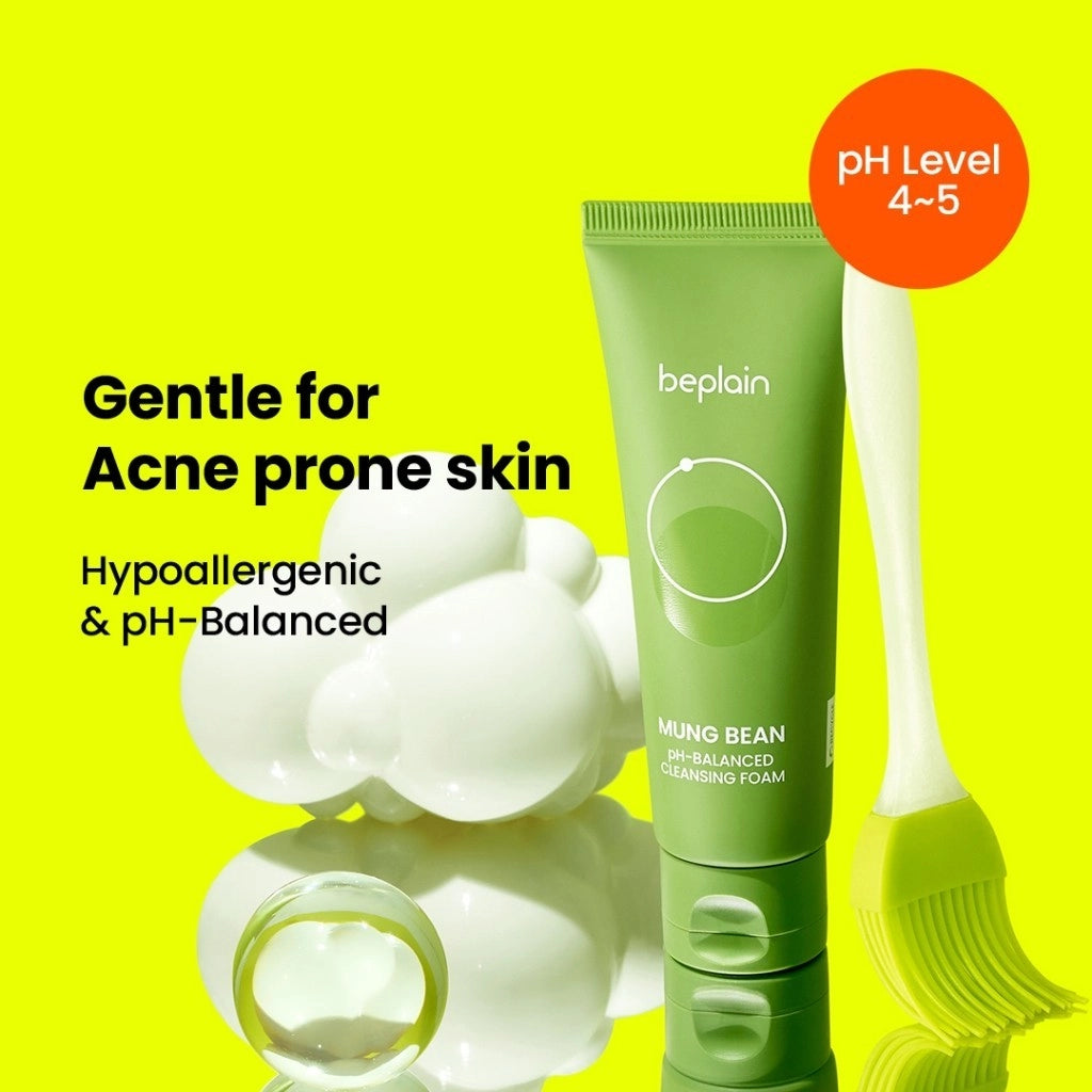 beplain Mung Bean Ph-balanced Cleansing Foam (80ml)