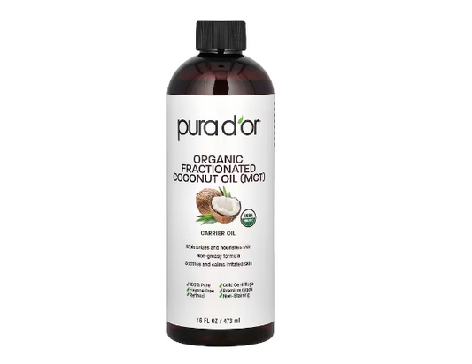Pura D'or Organic Fractionated Coconut Oil (MCT) (473 ml)
